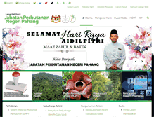 Tablet Screenshot of forestry.pahang.gov.my